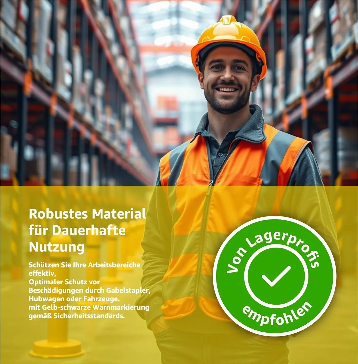 Eckschutz - Winkel Rammschutz & Rammecke Anfahrtschutz für Regal & Hochregale & Einfahrt & Hof & Garage Lagerschutz.com