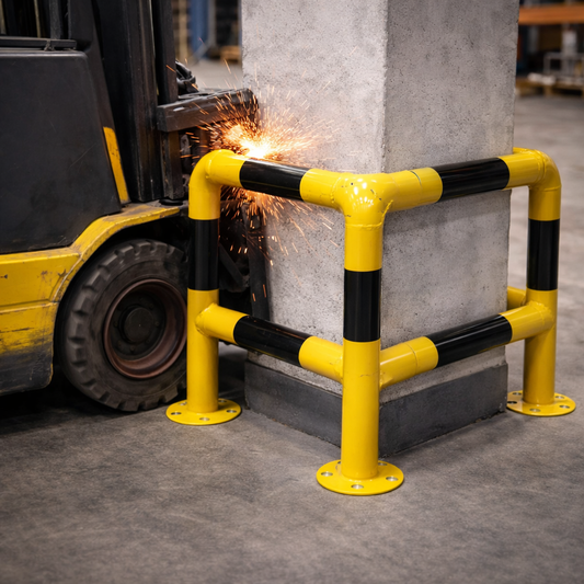 L-Rammschutz für Ecken & Säulen - Rammecke & Winkel für Regal & Hochregale & Einfahrt & Hof & Garage