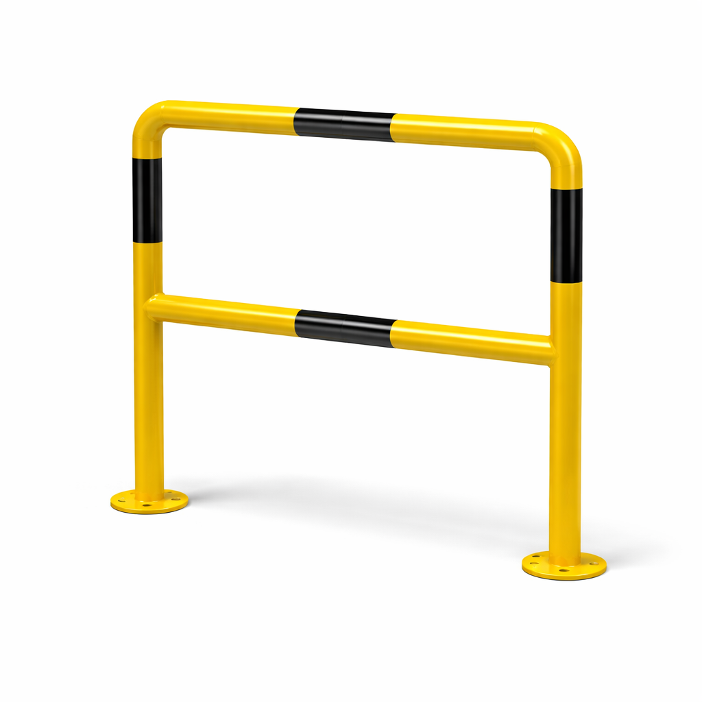 XL-Rammschutzbügel 100 x 100 cm Rammschutzgeländer, aus Stahl, zum Aufdübeln