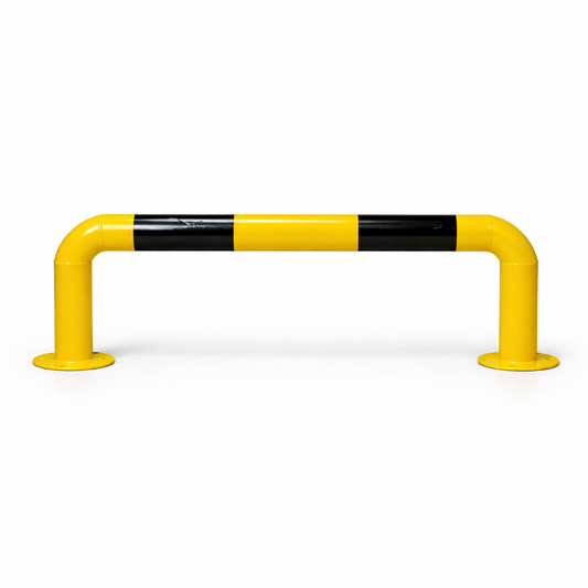 Rammschutzbügel 100 cm flach, Rammschutzgeländer, aus Stahl, zum Aufdübeln