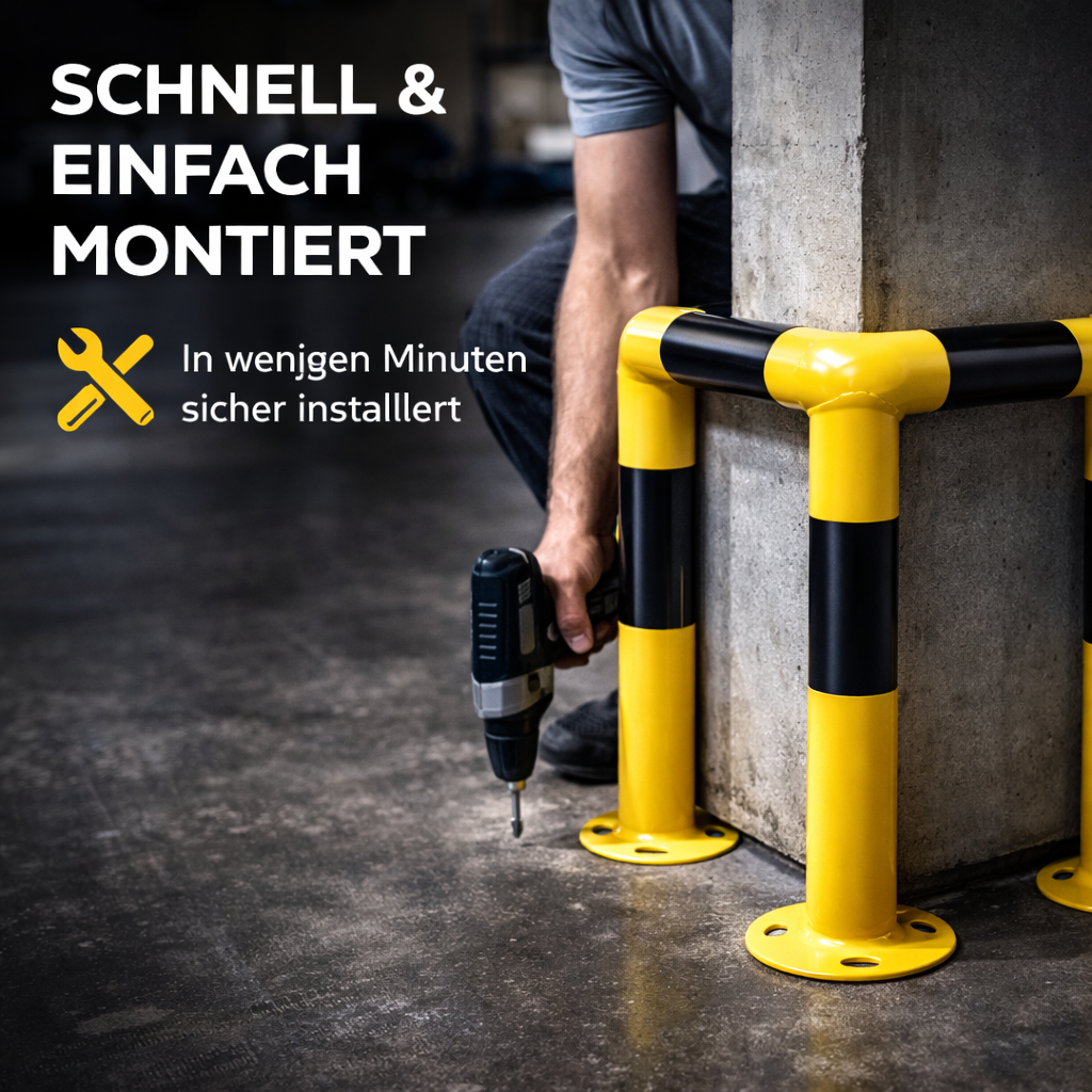 L-Rammschutz für Ecken & Säulen - Rammecke & Winkel für Regal & Hochregale & Einfahrt & Hof & Garage