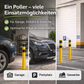 Poller - Rammschutzpfosten - ca. 110 cm Rammschutzpoller, Ø 60 mm Absperrpfosten XL für Garage & Hof
