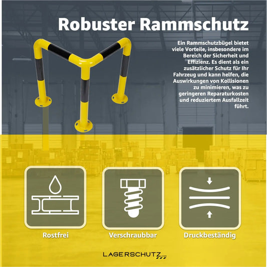 L-Rammschutz für Ecken & Säulen - Rammecke & Winkel für Regal & Hochregale & Einfahrt & Hof & Garage Lagerschutz.com
