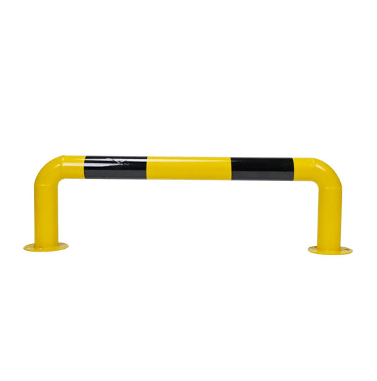 Rammschutzbügel 100 cm flach, Rammschutzgeländer, aus Stahl, zum Aufdübeln Lagerschutz.com