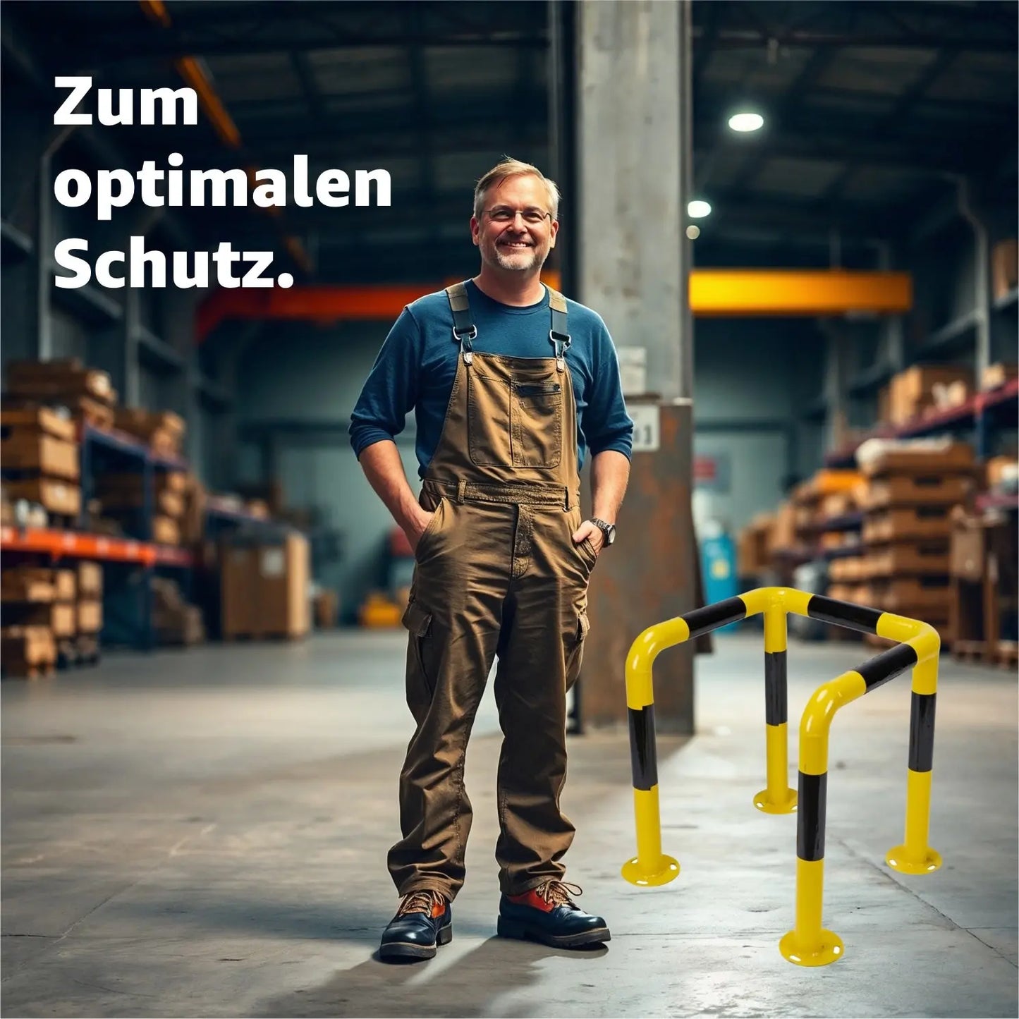U-Rammschutz für Pfosten & Säulen - Rammecke für Regal & Hochregale & Einfahrt & Hof & Garage Lagerschutz.com