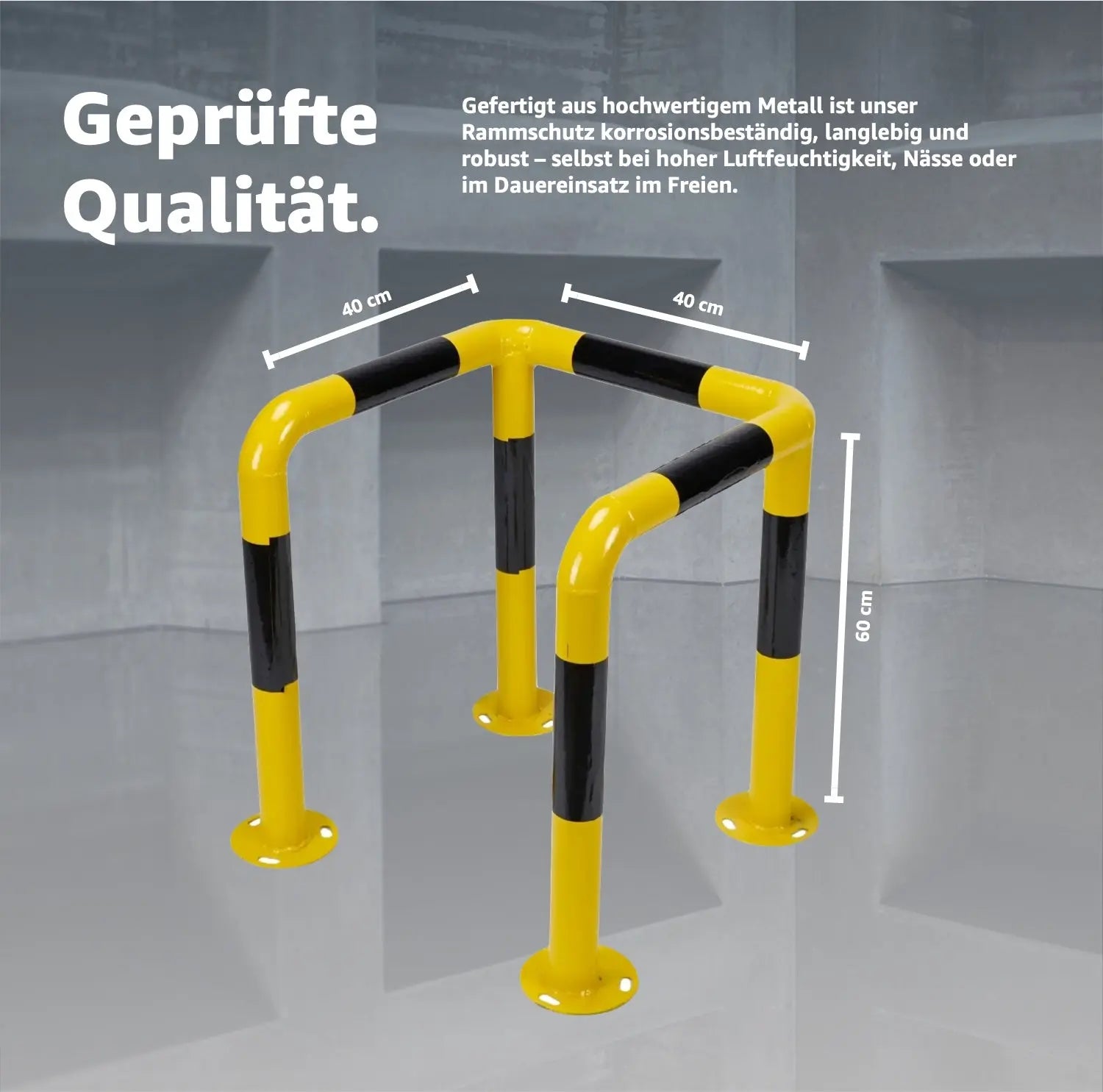 U-Rammschutz für Pfosten & Säulen - Rammecke für Regal & Hochregale & Einfahrt & Hof & Garage Lagerschutz.com